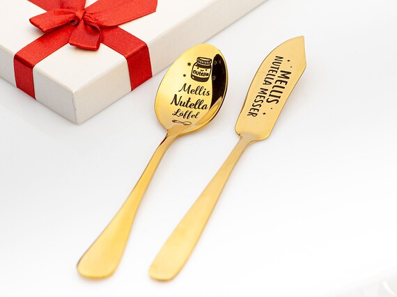 Cuillère Nutella Couteau Nutella Cuillère personnalisée Nutella messer avec  nom gravé Cuillère personnalisée Couteau personnalisé Meilleur cadeau pour  des amis -  France