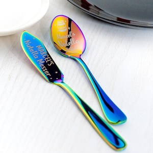 Custom Nutella set - Nutella knife Nutella messer Nutella spoon Custom spoon Personalized spoon Best gift friends Graduation gifts