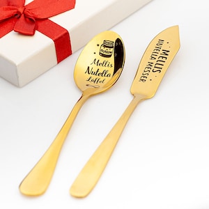 Nutella spoon Nutella knife Nutella messer custom spoon with engraved name Personalized spoon Personalized Knife Best gift for friends