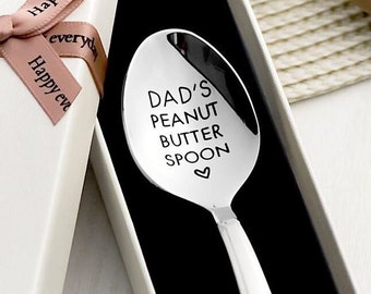 Personalized Dad Spoon Gift - Engraved Peanut Butter Lover's Spoon - Gift name Gifts for parents Gift for boyfriend