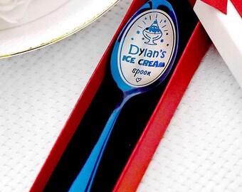 Cuchara de helado personalizada con grabado láser tu texto personalizado regalo personalizado para papá y regalo para mamá