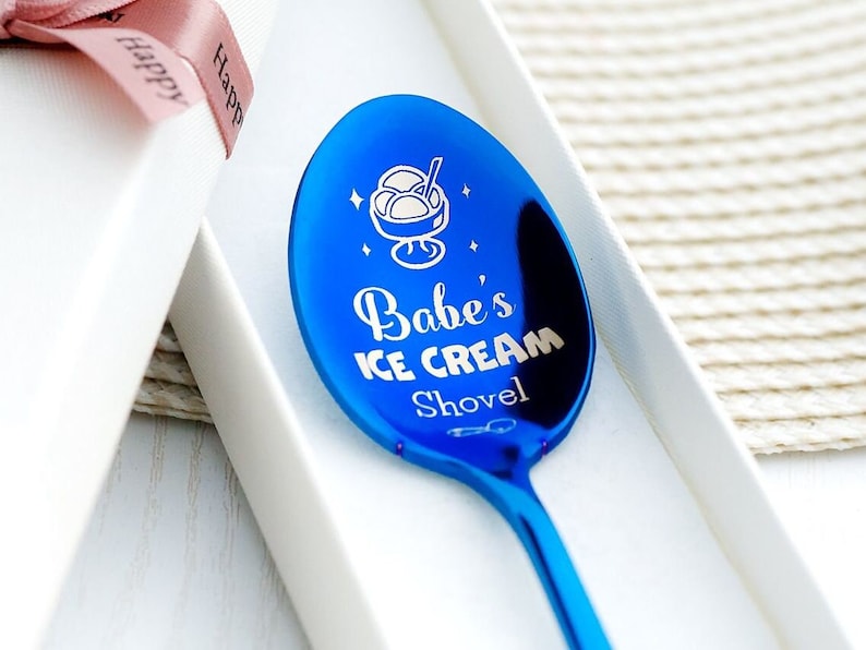 Custom Ice Cream Spoon Engraved Spoon With Name Personalized Spoon Soup