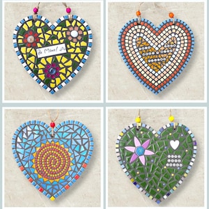 Handmade Mosaic Heart Gift – Unique Home Decor Gift, Colorful Glass Art