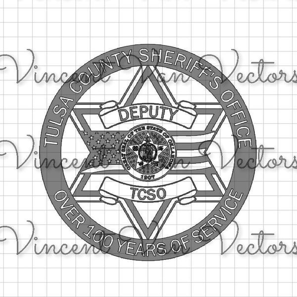 Tulsa Sheriff Badge Etsy