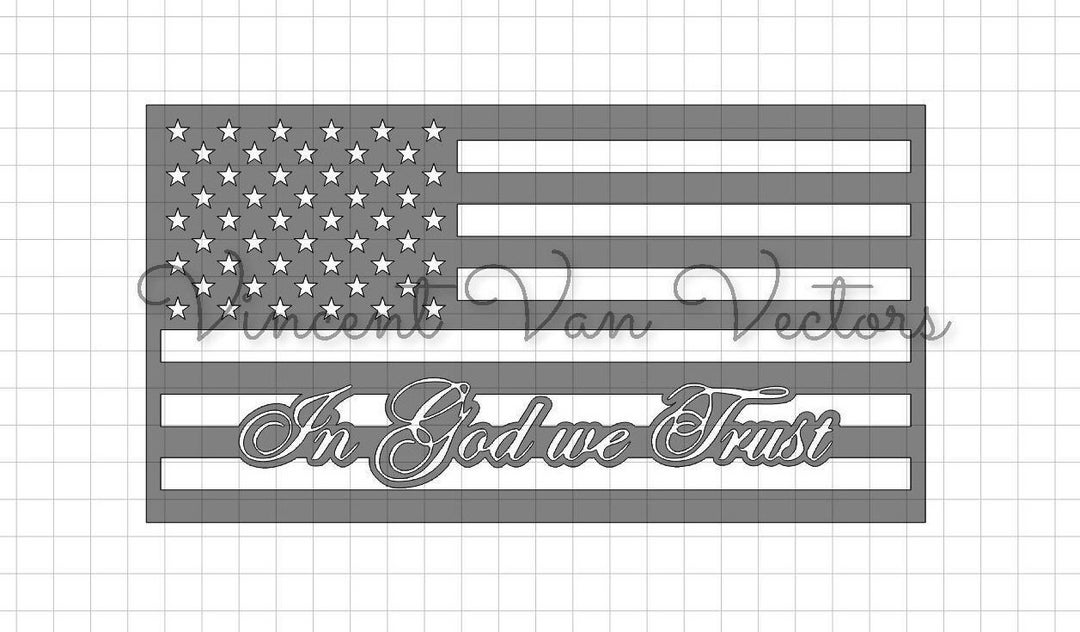 In God We Trust Flag SVG Patriotic Flag Svg File American - Etsy