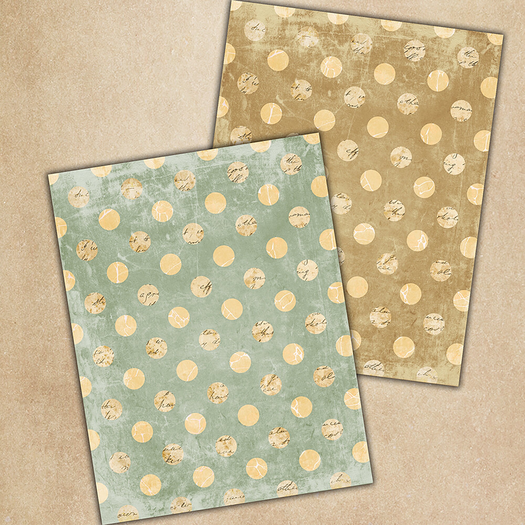Polka Dot Journal Papers, Junk Journal Pages, Printable Journal, Grunge ...