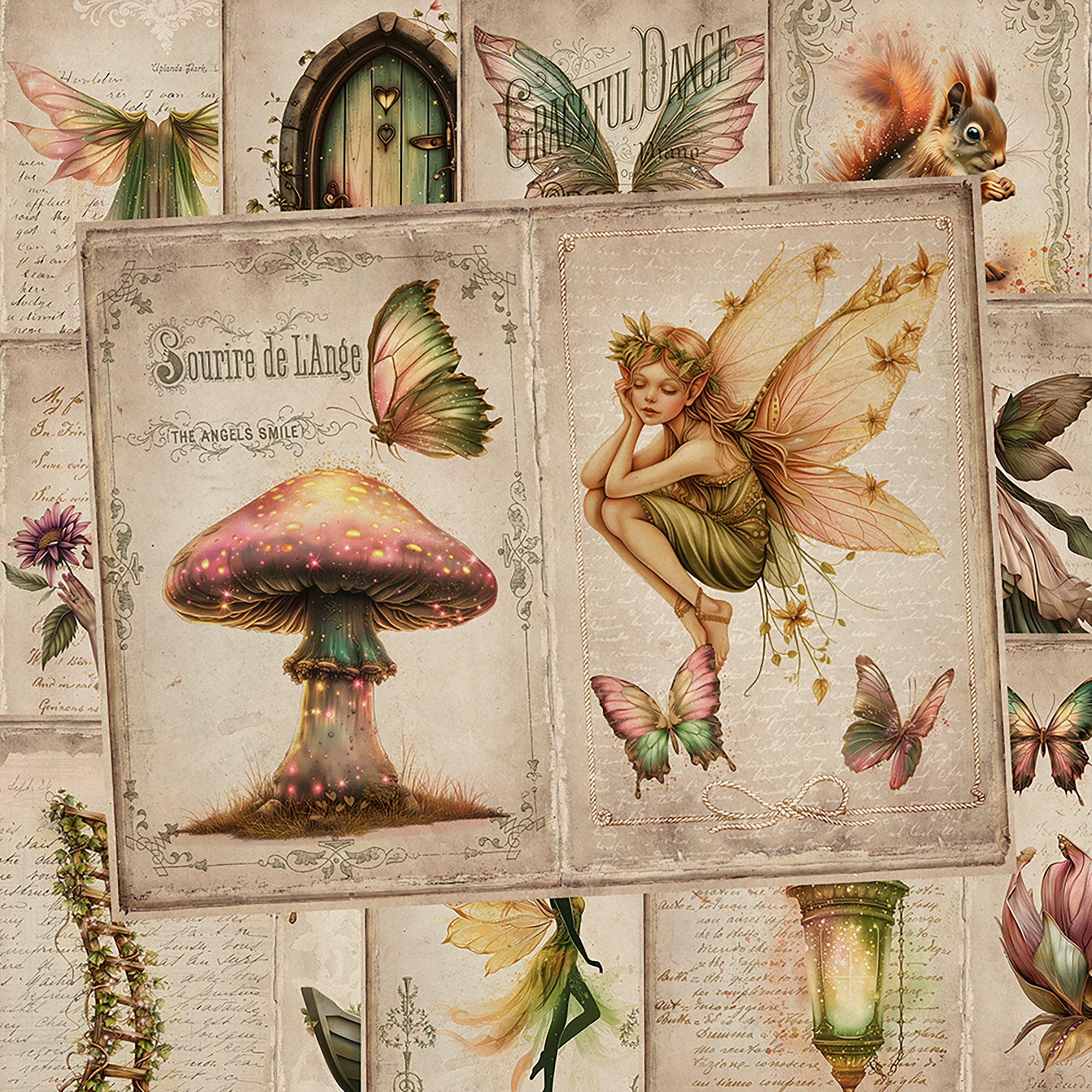 Green Fairy Junk Journal Pages, Magic Fairy, Printable Journal, Fairy ...