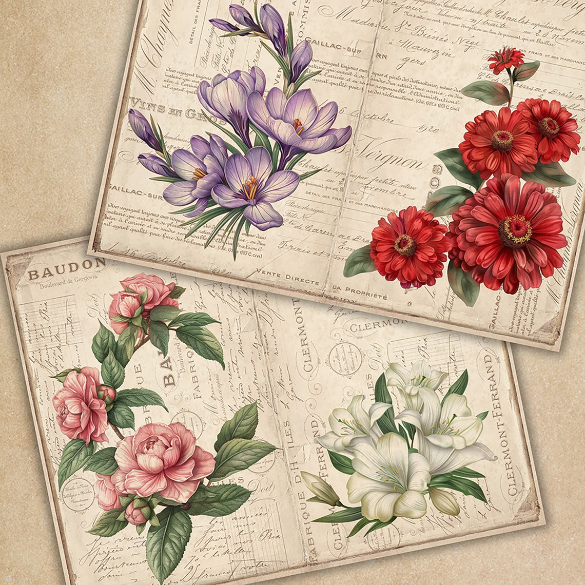 Set Fustelle In Metallo Tulipano Con Foglie - 12x10 Cm - Per Scrapbooking E Biglietti - 2