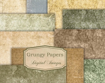 Grungy Papers, Printable Journal, Collage Papers, Printable Papers, Grunge Junk Journal, Printable Vintage Papers, Junk Journal Printable