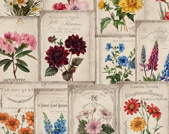 Flowers Junk Journal Pages, Junk Journal Kit, Wild Flowers, Spring,Garden, Ephemera Digital Papers Set,Junk Journaling, Scrapbook, Printable