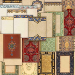 Kit complémentaire Arabesque, journal indésirable, arabe oriental, journal imprimable indésirable, numérique éphémère, scrapbooking, marocain, arabe, traditionnel