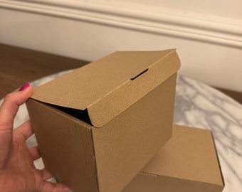 6.4x4.3x4.7 Cadeau en carton 25/50/100 boîtes avec couvercle, boîte-cadeau naturelle, emballage de boîte de transport pour, boîtes d'expédition boîte d'emballage
