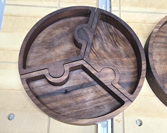 Walnut Puzzle Trays – Functional Art with a Playful Twist