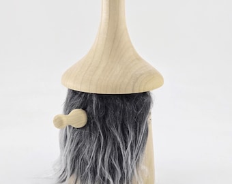 Whimsical Hand-Turned Wooden Gnome – Add Rustic Charm & Magic to Any Space!