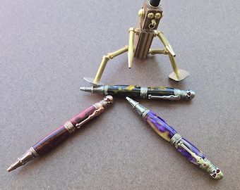 Custom Skull and Bones Ballpoint Twist Pen