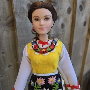 Handmade Bulgarian Folk Doll in Srednogorska Costume. Traditional Ethnic Gift. Bulgarian Cultural Souvenir. Collectible Doll