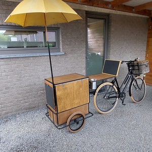 Unieke ijskar met retro fiets