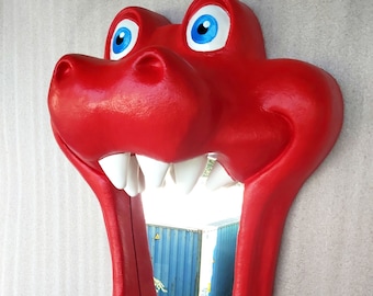 Animal Mirror Nursery, Jungle Mirror, Custom Toddler Mirror, Handmade Kids Mirror, Kid Room Mirror, Crocodile Mirror, Bathroom Wall Mirror