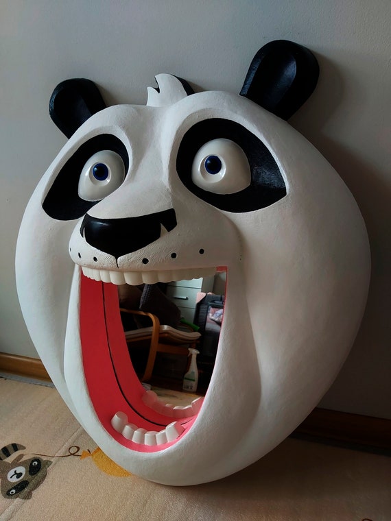 Cute Panda Mirror Styling Kids Room, Child Friendly Decorative Looking Glass, Safe Reflective Surface For Children, Nursery Wall Decor Bear