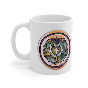 Modern Green Luther&#39;s Rose Mug 11oz