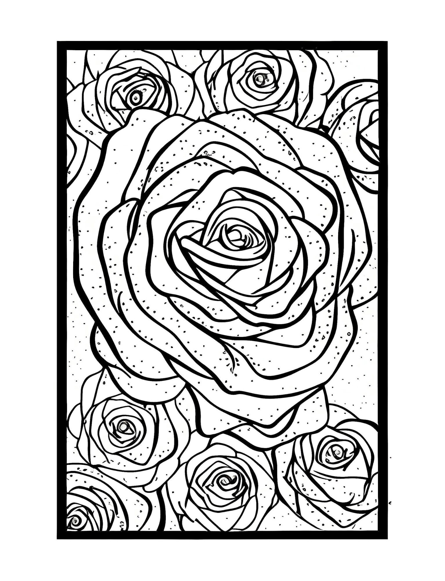 Rose Coloring Book Pages Digital Download 15 Pages - Etsy