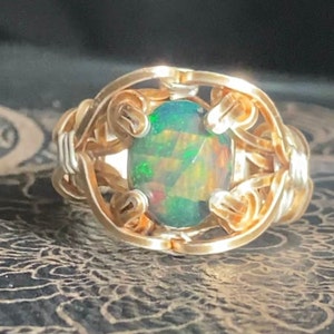 Andamooka opal Ring