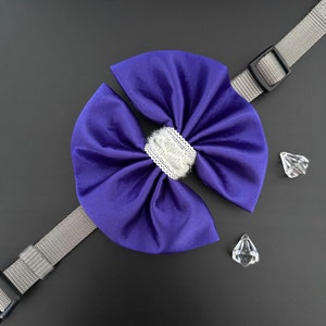 Lila Hundefliege, süße Fliege für Hundehalsband mit eleganter Schleife