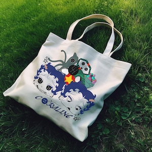 Coraline Betty Boop Tote Bag: Natural Canvas Shopper