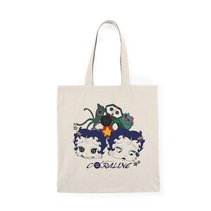 Borsa tote Coraline Betty Boop: shopper in tela naturale immagine 2