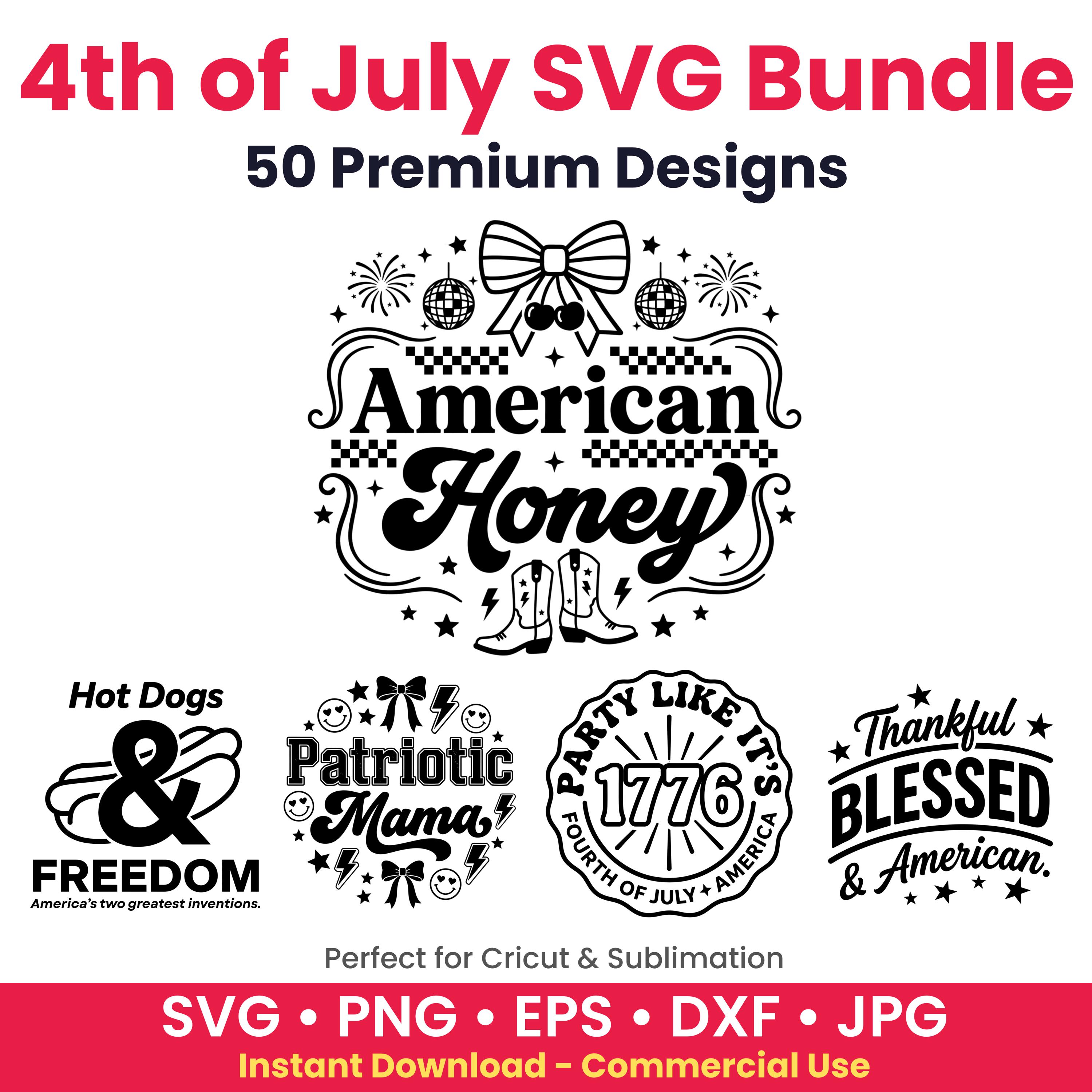 4th of July SVG Bundle - Retro Patriotic Svg, Independence Day Designs ...
