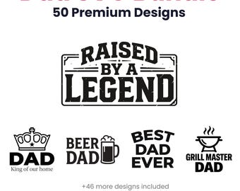 Dad SVG Bundle - Father's Day svg Designs for T-Shirts, Retro Dad Life svg, Funny Husband svg, Fishing Dad SVG, Cricut Cut Files, 50 Designs