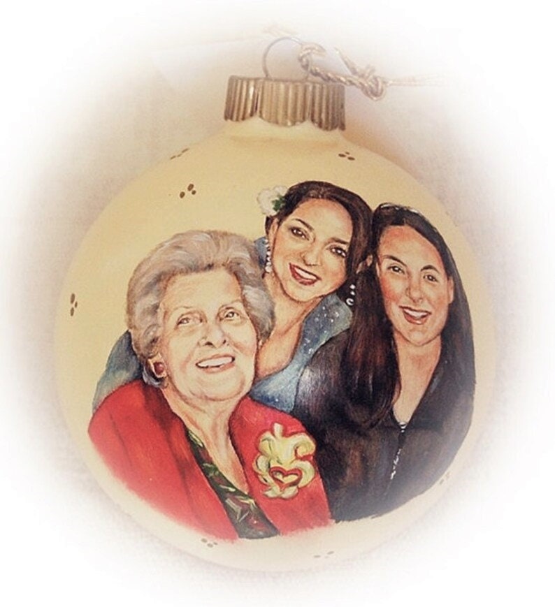 Family portrait painting ornament