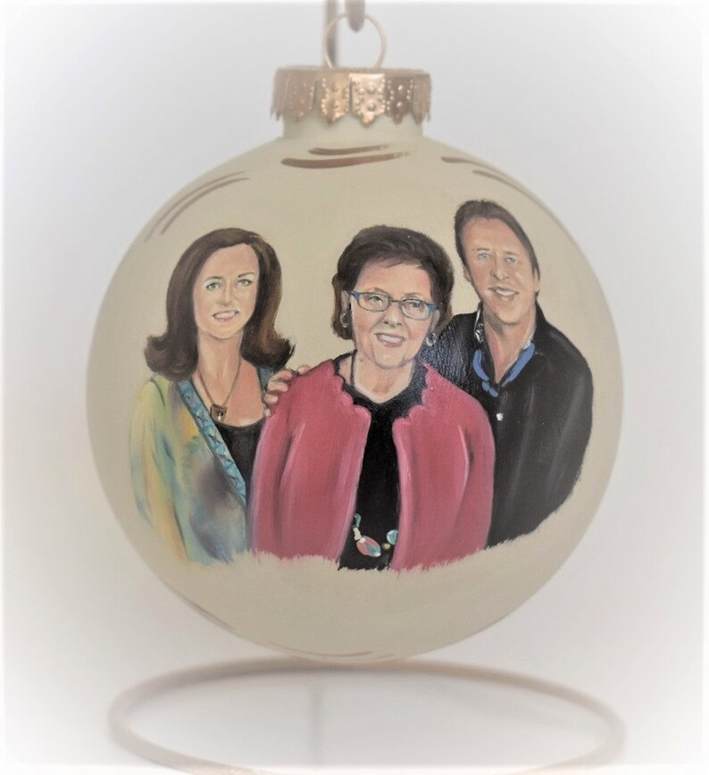 Family portrait painting ornament