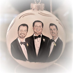 Family portrait painting ornament