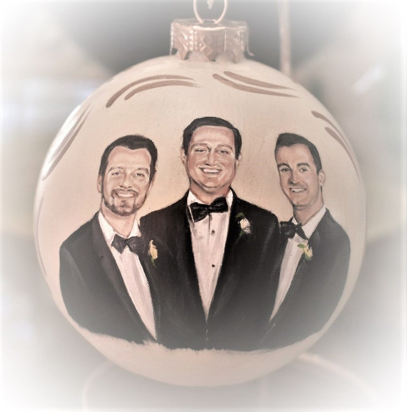 Family portrait painting ornament