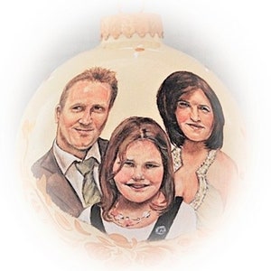 Family portrait painting ornament