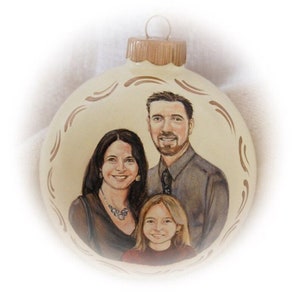 Family portrait painting ornament