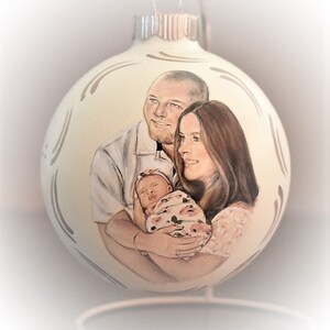 Family portrait painting ornament