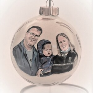 Family portrait painting ornament