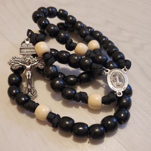 Benedictine Paracord Rosary Wooden Beads