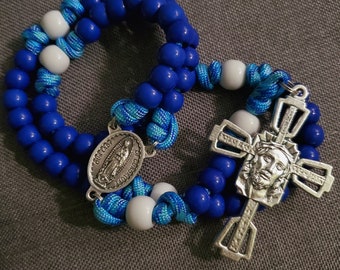 Blue Guadalupe Paracord Rosaries