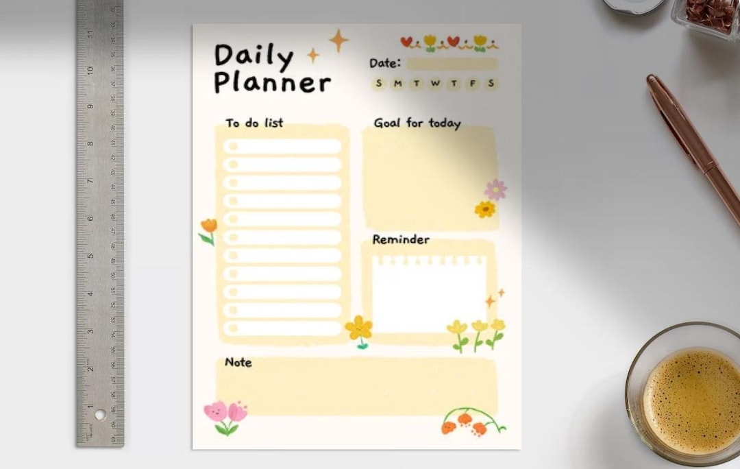 Pastel Daily Planner, Printable Daily Planner, Digital Daily Planner ...