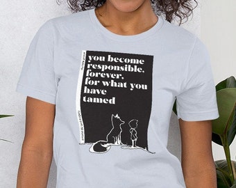 the little prince tshirt | little prince & fox tee | timeless bond of stars | little prince quote t-shirt | literary cotton tee