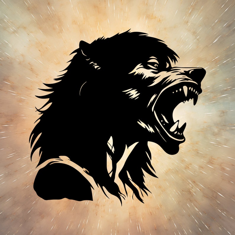 Werewolf SVG Bundle Halloween Stencil Commercial Use Vector Graphics