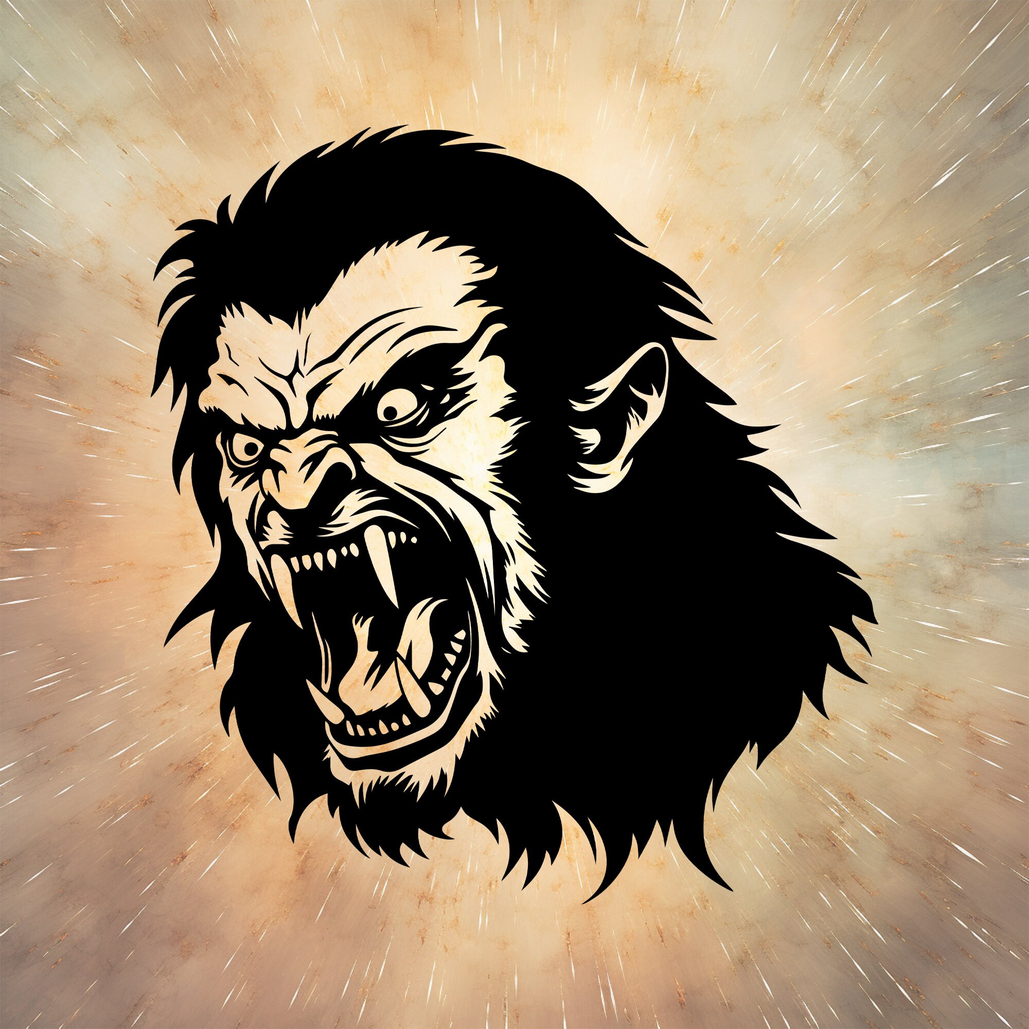 Werewolf SVG Bundle Halloween Stencil Commercial Use Vector Graphics