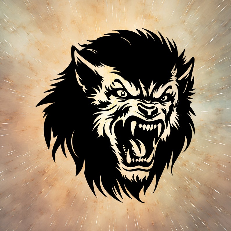 Werewolf SVG Bundle Halloween Stencil Commercial Use Vector Graphics