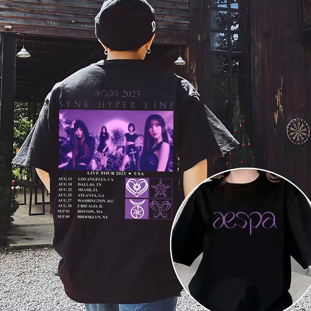 Aespa Tour 2023 Tshirt Aespa Synk Hyper Line Tour Shirt Etsy