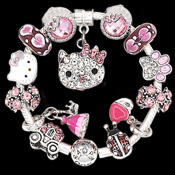 Swarovski クリスタルチャーム ブレスレット☆ハローキティ☆パンダ