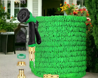 Gartenschlauch, verbessertes erweiterbares Schlauchrohr, 150FT flexibles Schlauchrohr mit Tülle, auslaufsicherer flexibler Wasserschlauch für Garten, Autowaschen