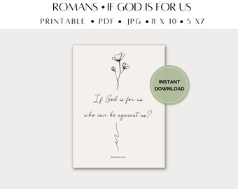 Romans If God is for us Bible Verse